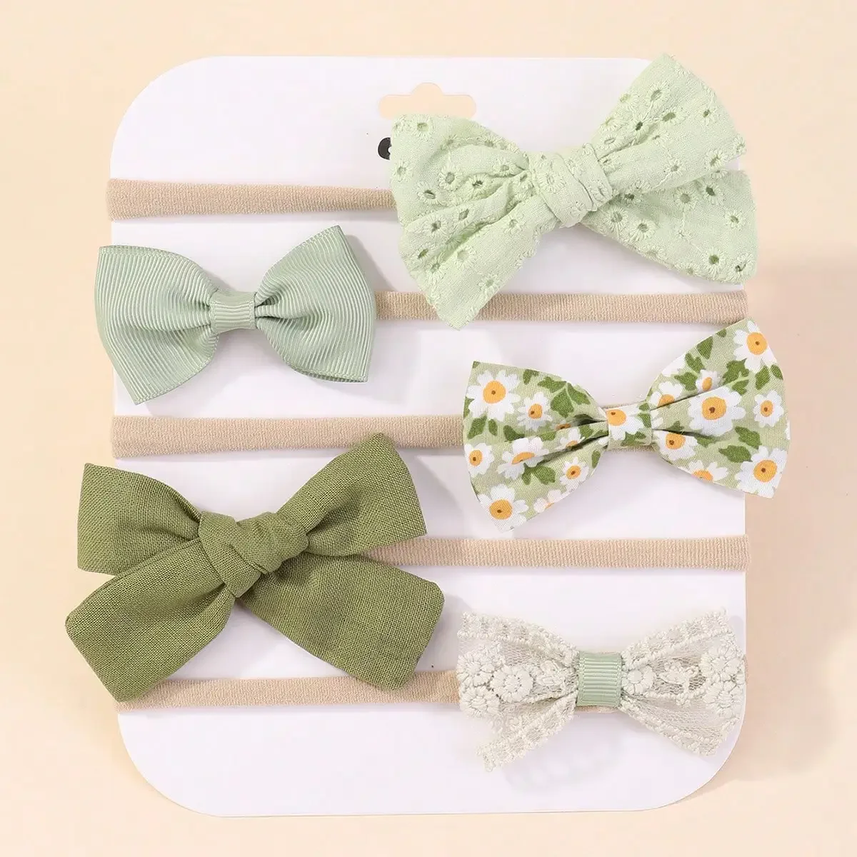 Baby Nursery Set - 5 adet/takım bebek elastik kafa bandı
