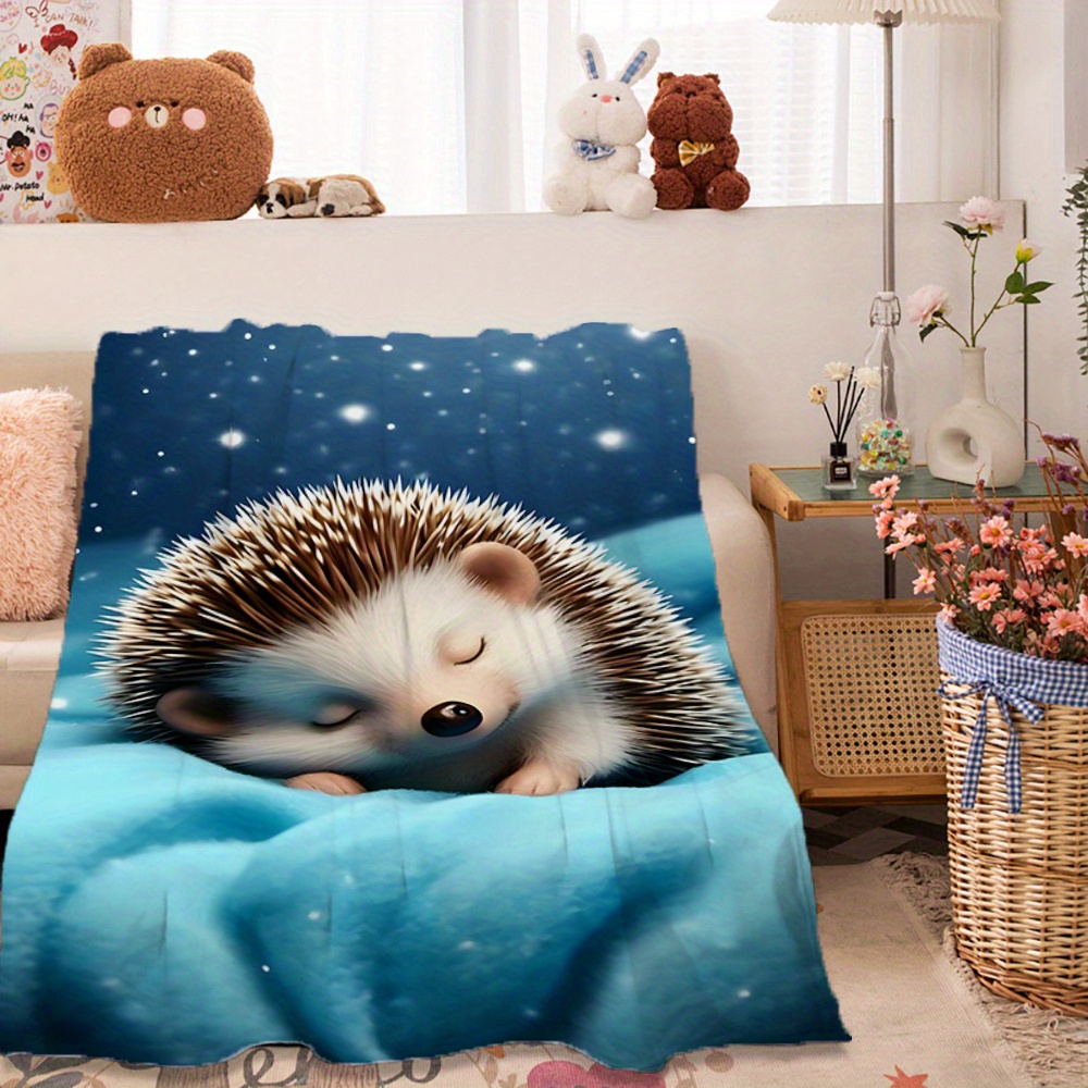 Baby Nursery Fabric - Sevimli Kirpi Kreş Battaniyesi Atmak Bebek