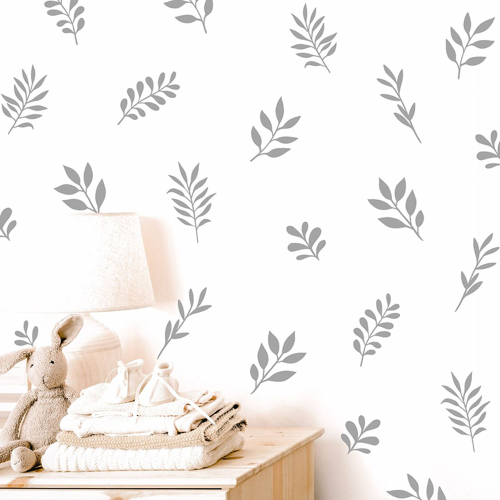Baby Nursery Package - 41 adet botanik yaprak duvar sticker