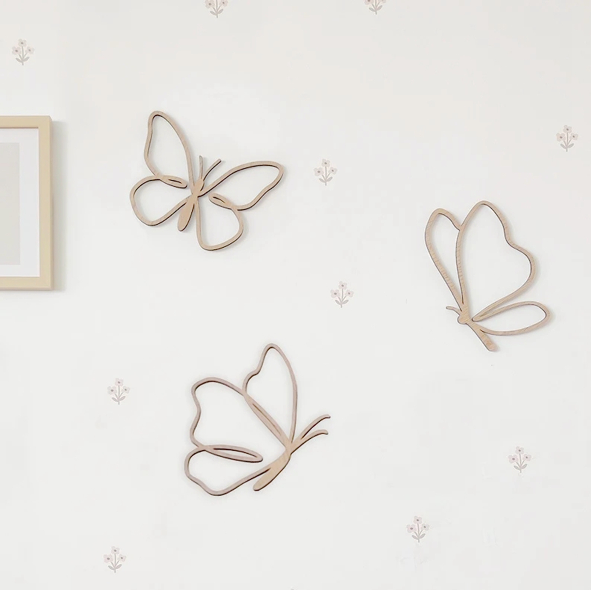 Baby Nursery Artwork - Ahşap Kelebek Levhası, Ahşap Duvar Dekoru,