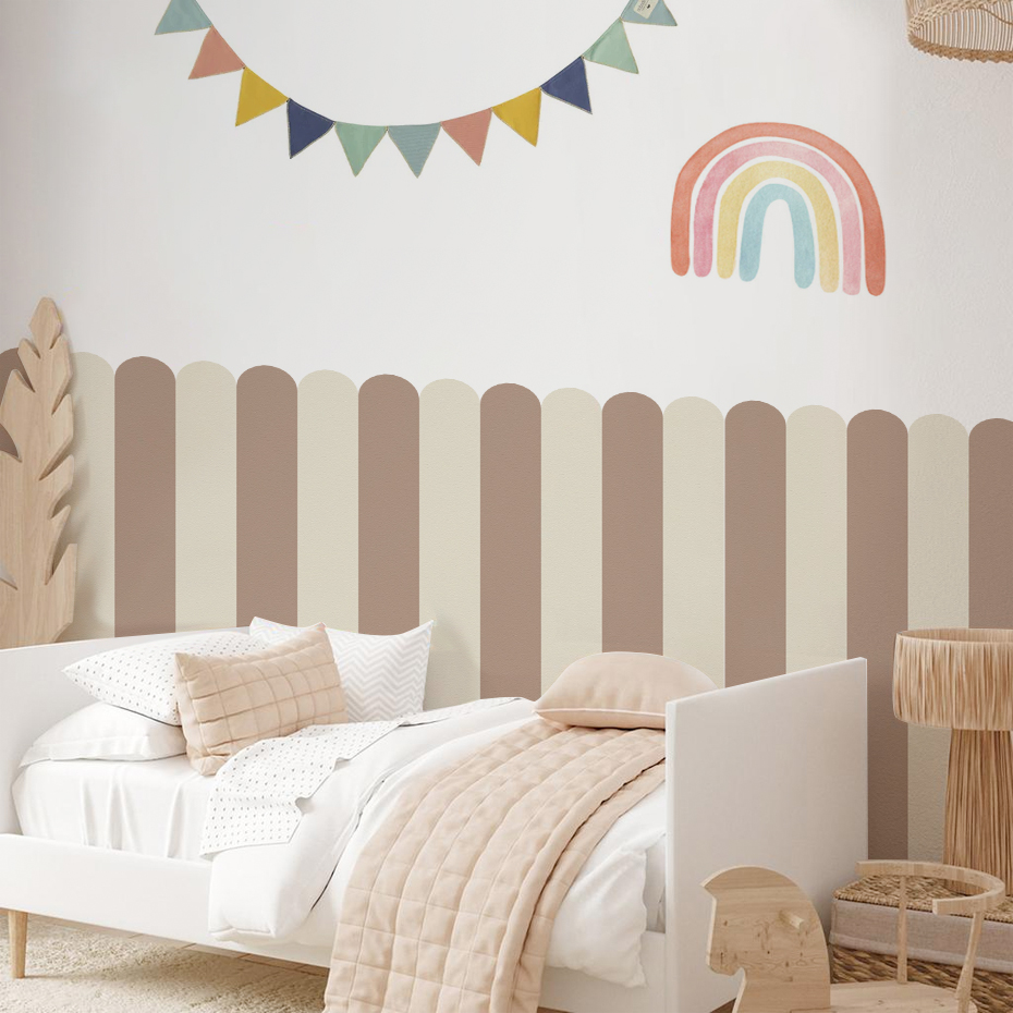 Baby Nursery Wall - Çok renkli Dikey Çizgili Ark Duvar