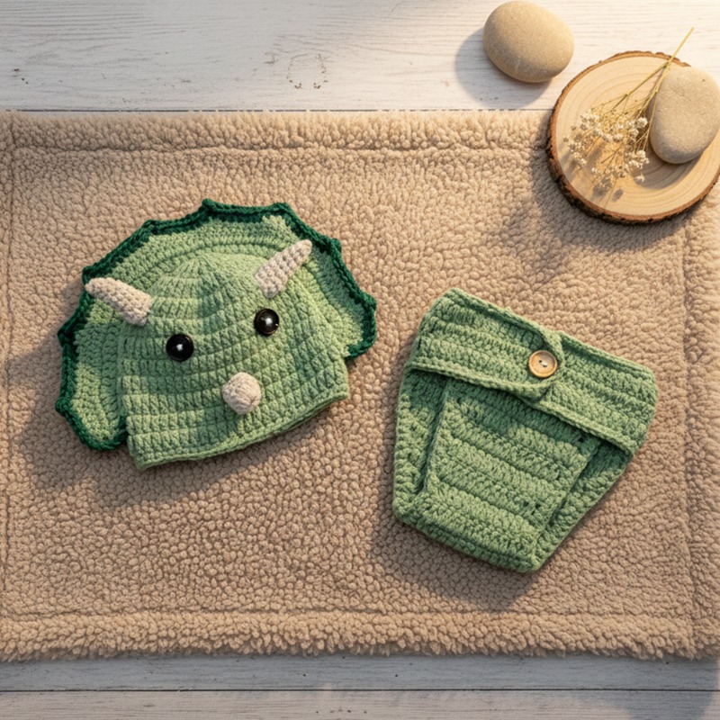 2 adet Tığ Işi Dinozor Yenidoğ - Baby Nursery Set incelemesi ve fiyatı