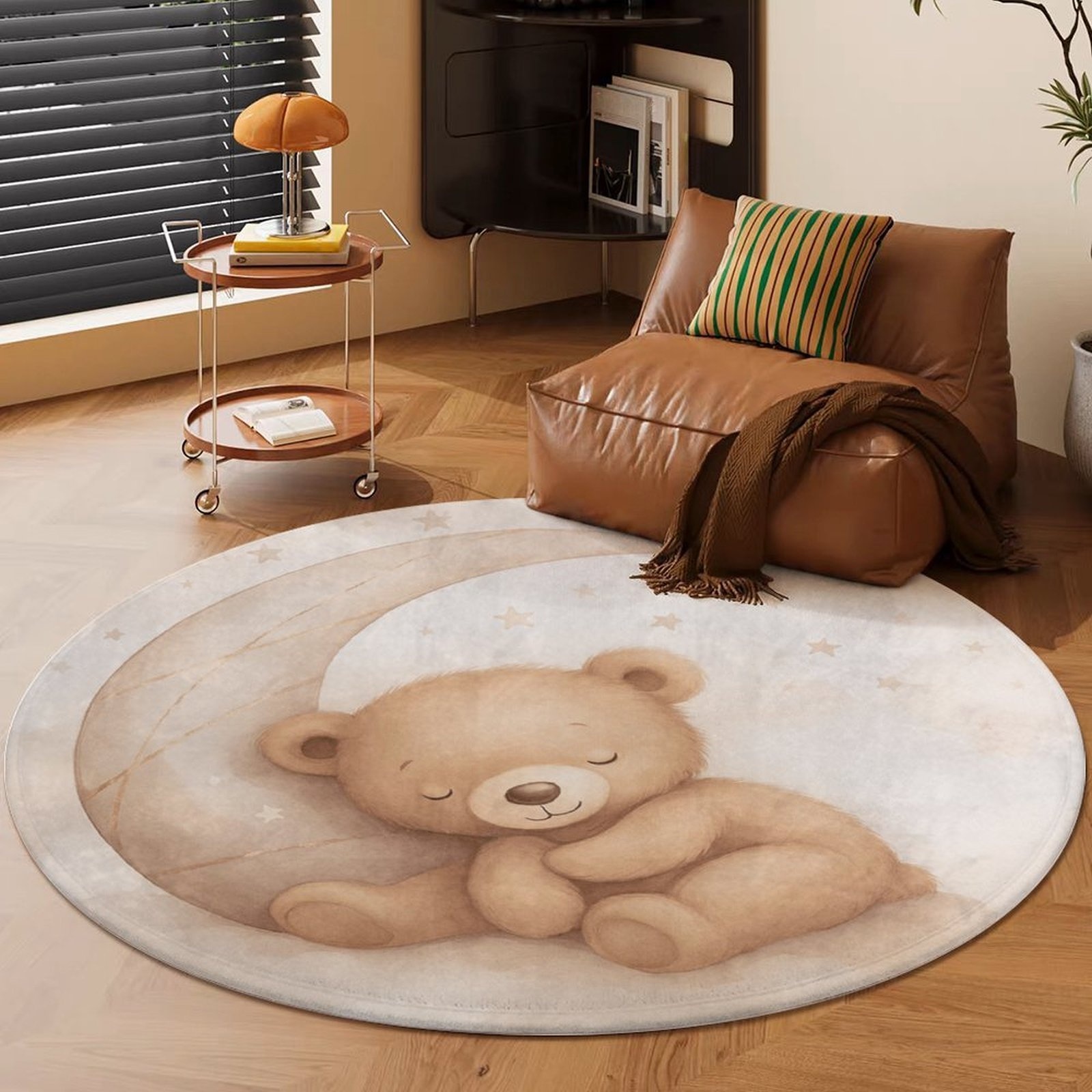 Sevimli Ayıcık Ay Desenli Pelu - Soft Rug Nursery incelemesi ve fiyatı
