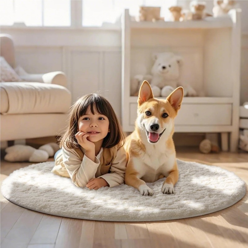 Yuvarlak Krem Beyaz Halı Yumuş - Soft Rug Nursery incelemesi ve fiyatı