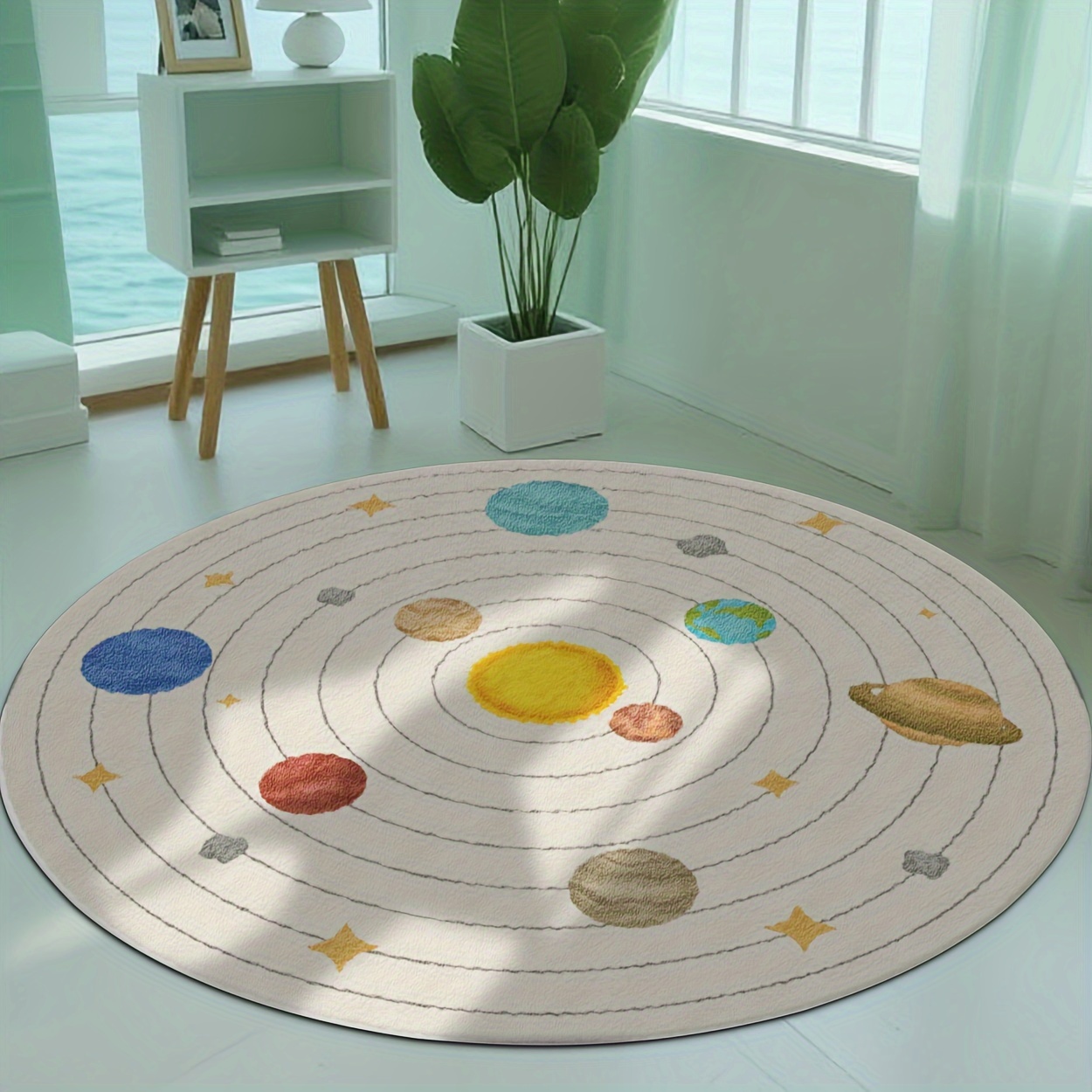 Sevimli Yuvarlak Güneş Sistemi - Soft Rug Nursery incelemesi ve fiyatı