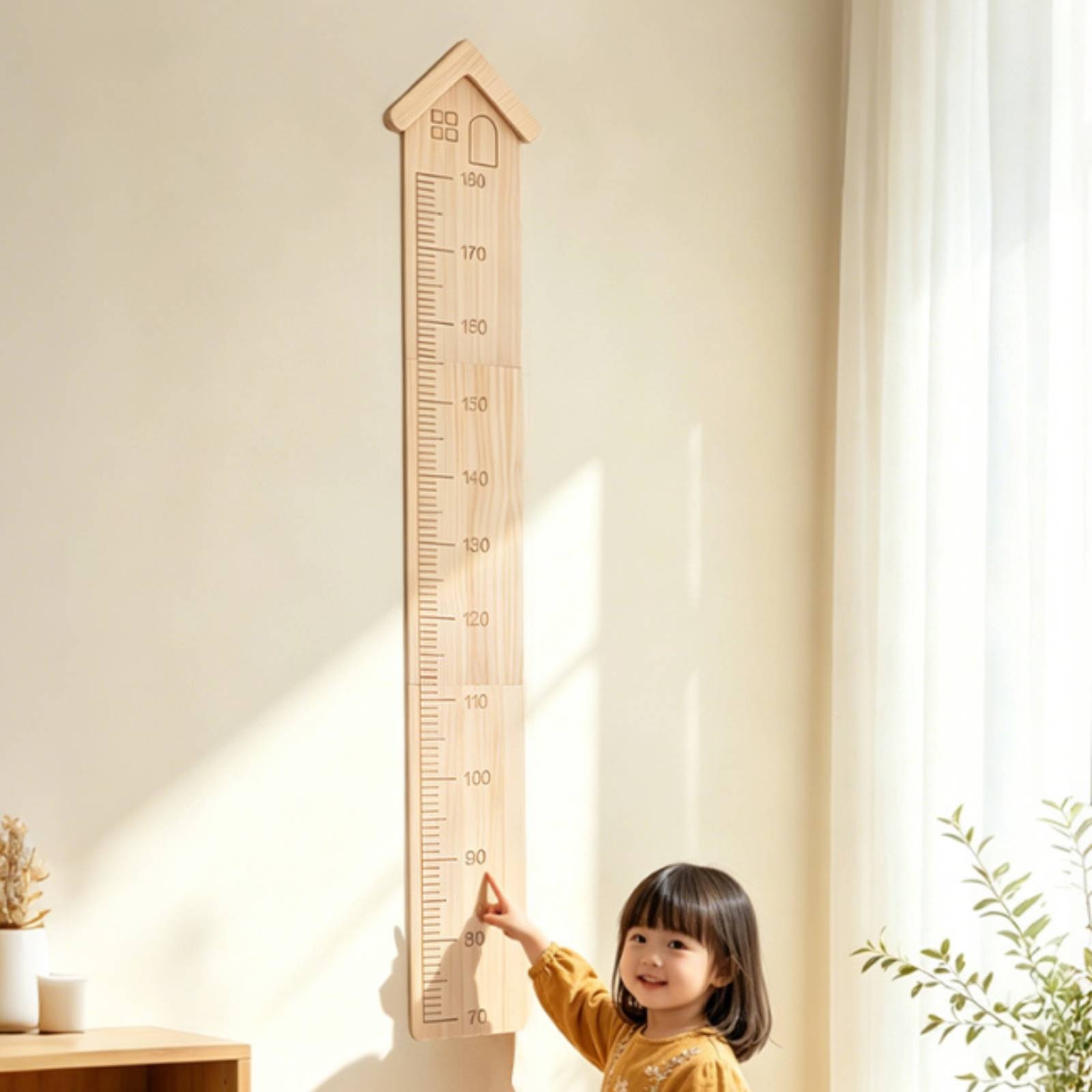 Ahşap Büyüme Tablosu Ev Şeklin - Growth Chart Ruler incelemesi ve fiyatı
