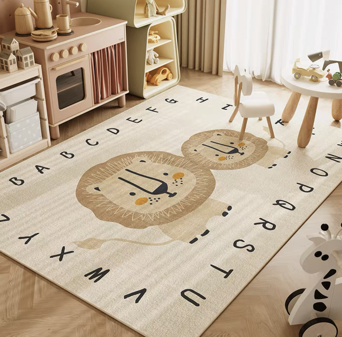 VIKAMA Nötr Karikatür Aslan Be - Soft Rug Nursery incelemesi ve fiyatı
