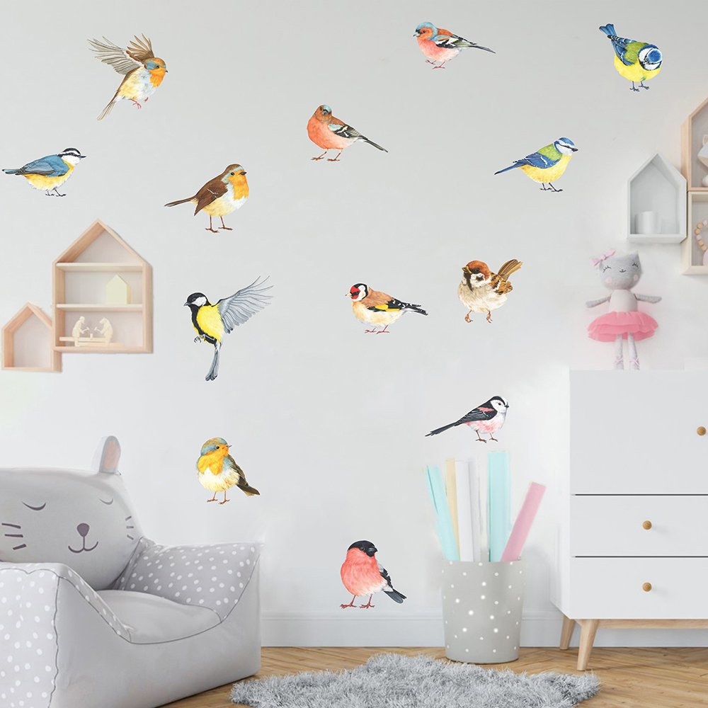 13 adet Küçük Kuşlar Duvar Sti - Baby Nursery Package incelemesi ve fiyatı