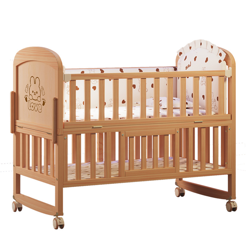 Masif Ahşap Bebek Beşiği, Çıka - Baby Nursery With Queen Bed incelemesi ve fiyatı