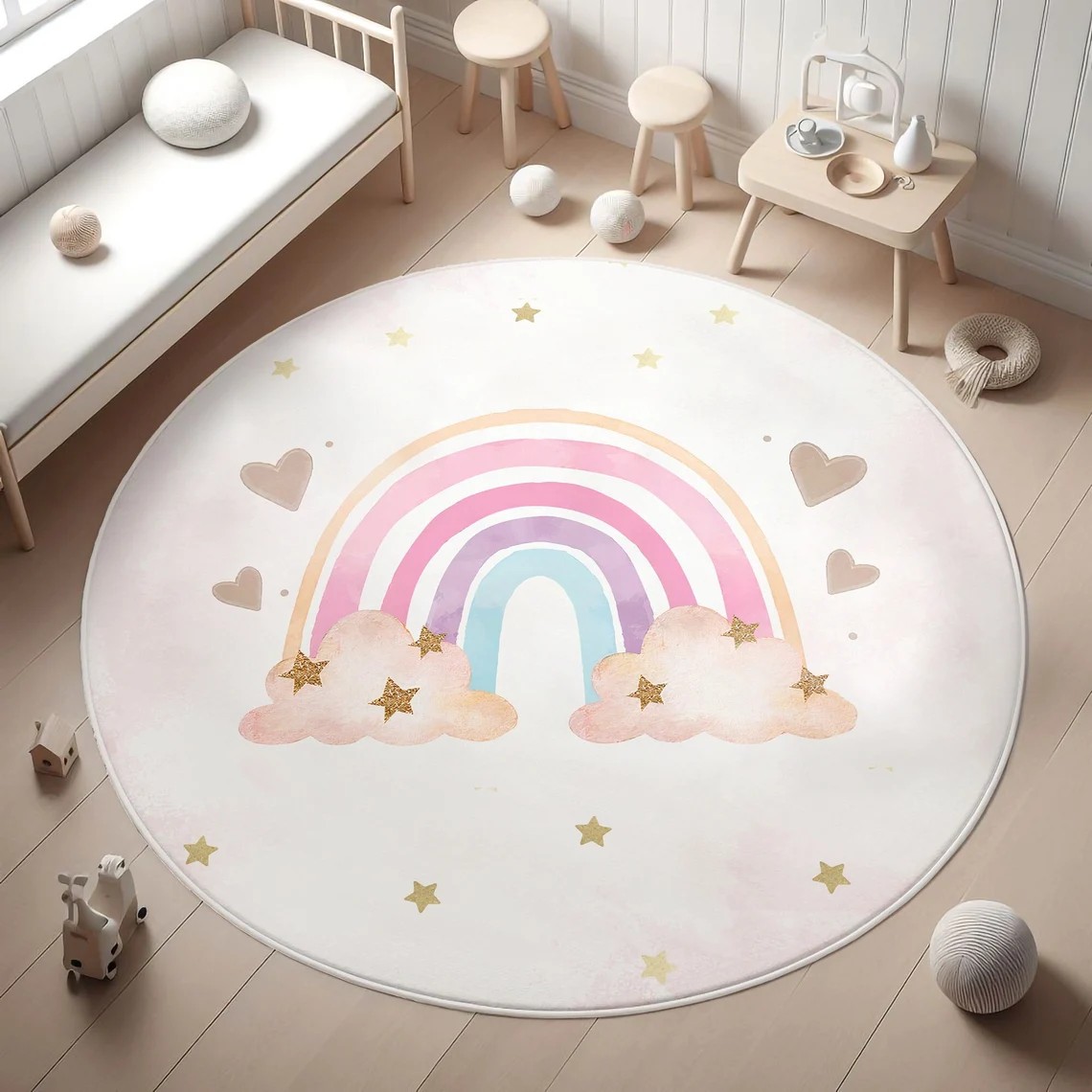 Gökkuşağı Çocuk Halısı, Kalp G - Soft Rug Nursery incelemesi ve fiyatı