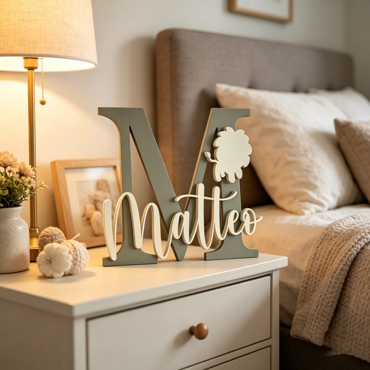 1 adet özel aslan adı ve ilk a - Baby Nursery Home incelemesi ve fiyatı