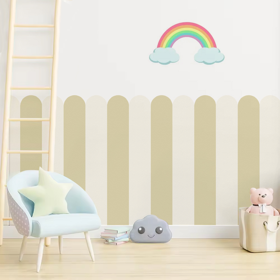 Çok renkli Dikey Çizgili Ark D - Baby Nursery Wall incelemesi ve fiyatı